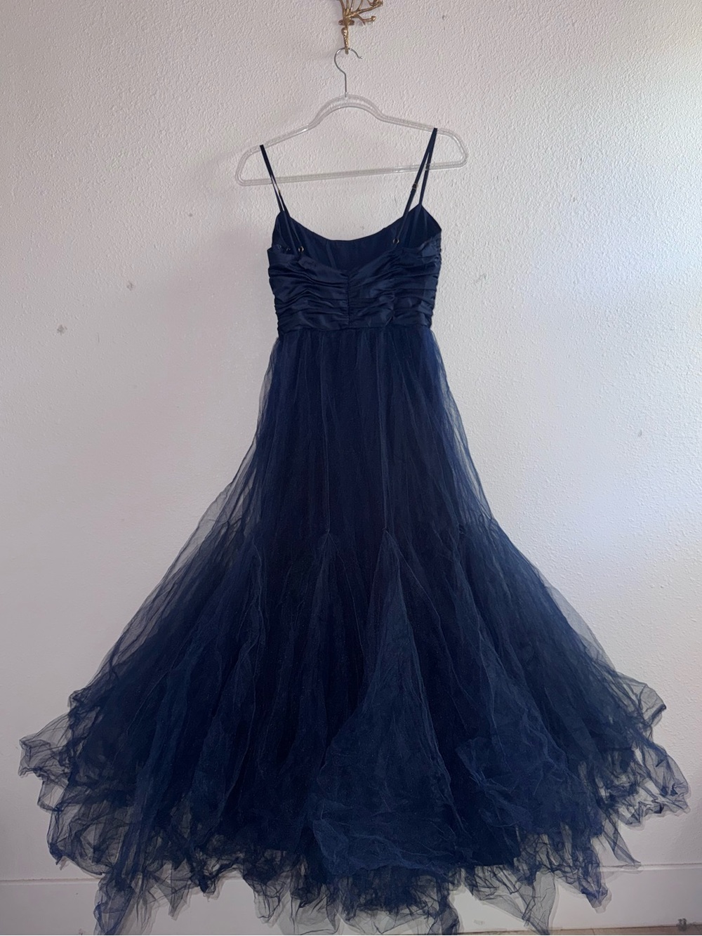 Hutch Toni Barre Sleeveless Tulle Maxi Dress in Navy Blue Sz: 2 $395 - RTR - Picture 4 of 9